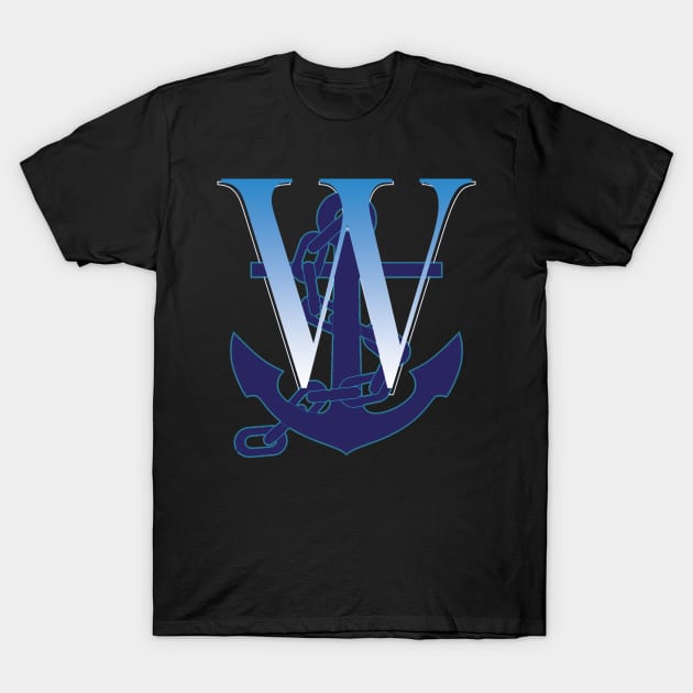 W anchor T-Shirt by TeeText